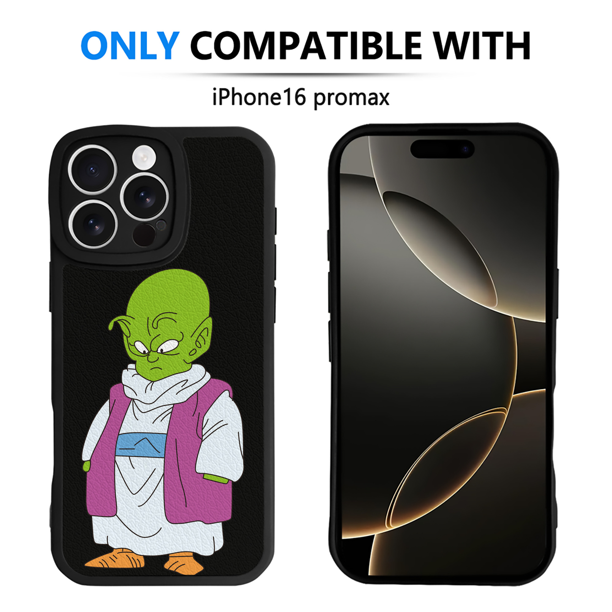 （画像用） ドラゴンボール ピッコロ DRAGON BALL Piccolo 【iPhone 16シリーズ対応】シリコンスマホケース（レザー調） 材質：シリコン